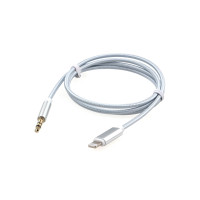 Кабель-переходник AUX Cablexpert CCAB-AP35M-1M-W, Lightning(M)/Jack3.5(M), 1м, белый