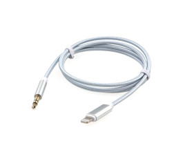 Кабель-переходник AUX Cablexpert CCAB-AP35M-1M-W, Lightning(M)/Jack3.5(M), 1м, белый