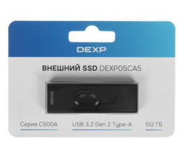 Внешний накопитель SSD 512Gb DEXP C500A (DEXP05CA5), USB Type-A 3.2 Gen 2