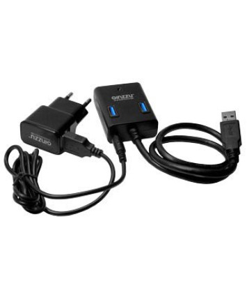 USB-концентратор Ginzzu GR-384UAB (4 порта USB 3.0, БП 2 порта USB, 5V, 2.1A)