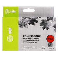 Картридж совместимый Cactus CS-PFI030BK для Canon imagePROGRAF TA-20/30 с чипом, 55мл, черный