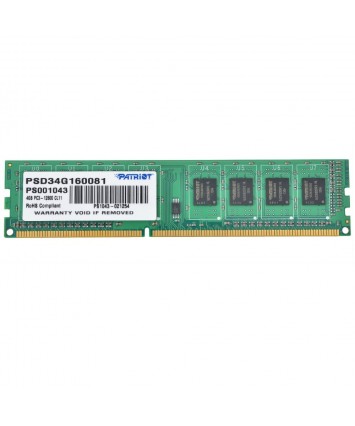 Модуль памяти DDR3 4Gb PC12800 1600MHz Patriot (PSD34G160081)