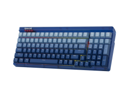 Клавиатура беспроводная механическая Redragon Garen Pro, RGB, BT+2.4G, белый/синий