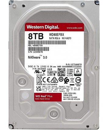 Жесткий диск 3.5" SATA 8Tb WD Red Plus (WD80EFBX)