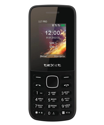 Мобильный телефон teXet TM-117 4G PRO, черный