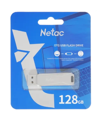 Флеш накопитель 128Gb USB 3.0+TypeC Netac U782C (NT03U782C-128G-30PN)