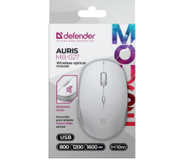 Мышь беспроводная Defender Auris MB-027, белый