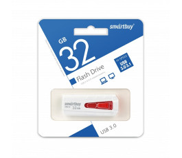 Флеш накопитель 32Gb USB 3.0 SmartBuy IRON White/Red  (SB32GBIR-W3)