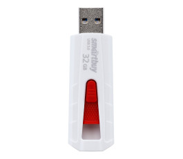 Флеш накопитель 32Gb USB 3.0 SmartBuy IRON White/Red  (SB32GBIR-W3)