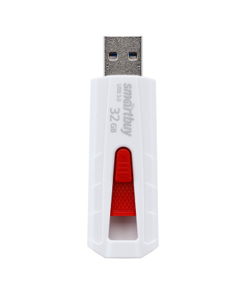 Флеш накопитель 32Gb USB 3.0 SmartBuy IRON White/Red  (SB32GBIR-W3)