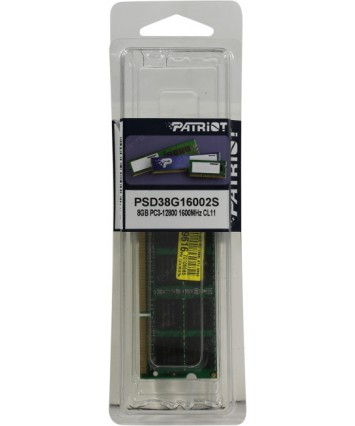 Модуль памяти SODIMM 8Gb DDR3 Patriot PC12800 (PSD38G16002S)