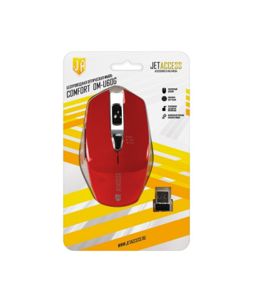 Мышь беспроводная Jet.A Comfort OM-U60G красная, USB