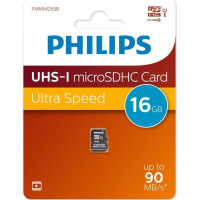 Карта памяти MicroSDHC UHS-I Card 16Gb Philips (FM16MD55B/97)