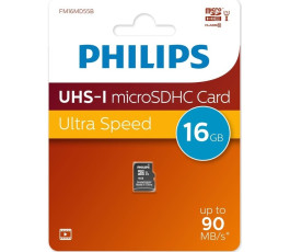 Карта памяти MicroSDHC UHS-I Card 16Gb Philips (FM16MD55B/97)