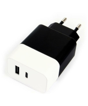 Универсальное СЗУ Cablexpert MP3A-PC-36 (2 USB, 2.4А, кабель lightning), черный