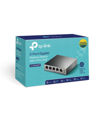 Коммутатор TP-Link TL-SG1005P 5port, неуправляемый, PoE