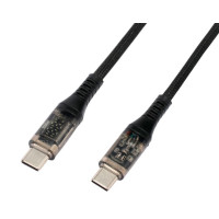 Кабель USB2.0 Cablexpert CCP-USB2-CMCM-SCR-1M, Type-C/Type-C, 6A, 66Вт, PD/QC3.0