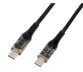 Кабель USB2.0 Cablexpert CCP-USB2-CMCM-SCR-1M, Type-C/Type-C, 6A, 66Вт, PD/QC3.0
