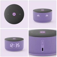 Умная колонка Яндекс Станция Мини 3 лиловый (c часами) (YNDX-00027LIL)