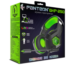 Гарнитура игровая PANTEON GHP-250 чёрно-зелёная