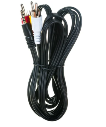 Кабель аудио/видео Cablexpert CCA-4P2R-2M, Jack3.5(M) 4pin/3xRCA(M), 2м, черный, пакет
