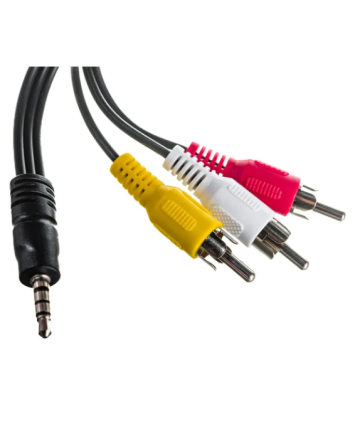 Кабель аудио/видео Cablexpert CCA-4P2R-2M, Jack3.5(M) 4pin/3xRCA(M), 2м, черный, пакет