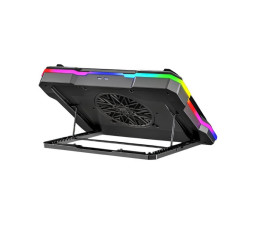 Охлаждающая подставка для ноутбука PANTEON CP-191L RGB Black 9"-18", 2xUSB, 1 вентилятор