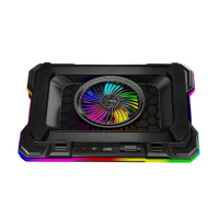 Охлаждающая подставка для ноутбука PANTEON CP-191L RGB Black 9"-18", 2xUSB, 1 вентилятор