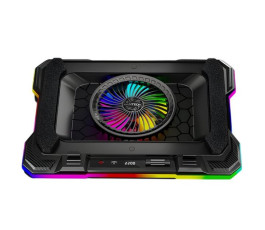 Охлаждающая подставка для ноутбука PANTEON CP-191L RGB Black 9"-18", 2xUSB, 1 вентилятор