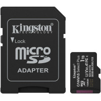 Карта памяти MicroSDXC UHS-I Card 1Tb Kingston Canvas Select Plus Class 10 SDCS3/1TB (с адаптером)