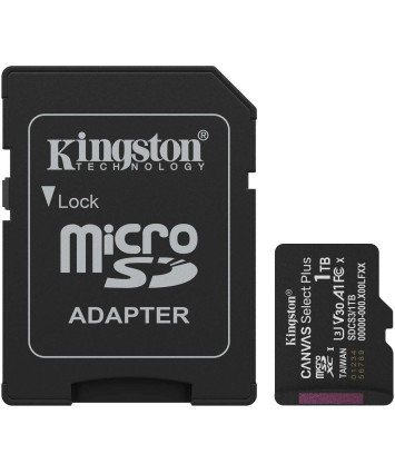 Карта памяти MicroSDXC UHS-I Card 1Tb Kingston Canvas Select Plus Class 10 SDCS3/1TB (с адаптером)