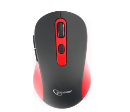 Мышь беспроводная Gembird MUSW-221-R, чёрный/красный