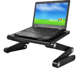 Стол для ноутбука Cactus CS-LS-T8-C черный 26x38см