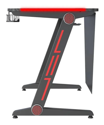 Игровой стол Cactus CS-GTZ-BK-CARBON-RED, черный