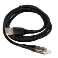 Кабель USB - Type-C Cablexpert CCP-USB2-AMCM-SCR-1M, 66Вт, QC3.0, дисплей, 1м, черный