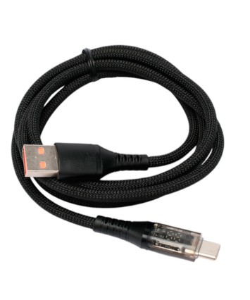 Кабель USB - Type-C Cablexpert CCP-USB2-AMCM-SCR-1M, 66Вт, QC3.0, дисплей, 1м, черный