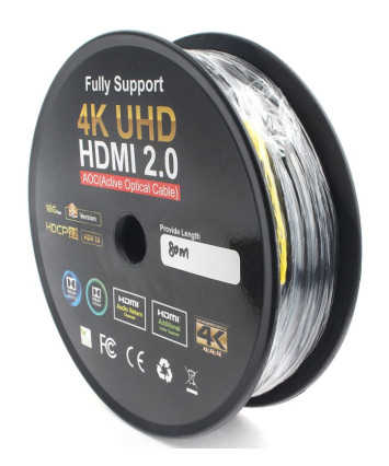 Активный оптический кабель HDMI Cablexpert 80м, 19M/19M, v2.0, AOC, черный, CCBP-HDMI-AOC-80M Активный оптический кабель HDMI Cablexpert 80м, 19M/19M, v2.0, AOC, черный, CCBP-HDMI-AOC-80M