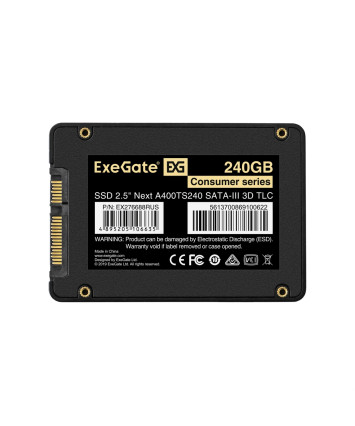 Накопитель SSD SATA 2,5" 240Gb ExeGate A400Next (EX276688RUS)