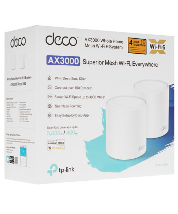 Бесшовный Mesh роутер TP-Link Deco X60 (упак.:2шт) Бесшовный Mesh роутер TP-Link Deco X60 (упак.:2шт)