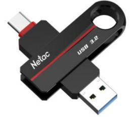 Флеш накопитель 128Gb USB 3.2+TypeC Netac US18 (NT03US18C-128G-32BK)