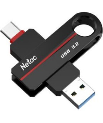 Флеш накопитель 128Gb USB 3.2+TypeC Netac US18 (NT03US18C-128G-32BK)