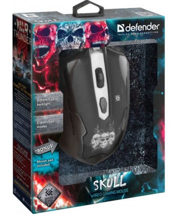 Мышь игровая Defender Skull GM-180L, USB