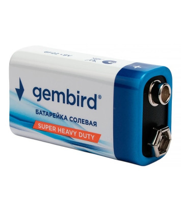 Батарейка солевая Gembird GB-6F22-1F, тип Крона(6F22), 1шт