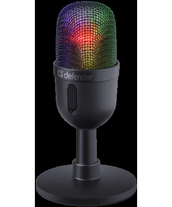 Игровой стрим микрофон Defender Forte GMC 350 USB, RGB, провод 2 м Игровой стрим микрофон Defender Forte GMC 350 USB, RGB, провод 2 м