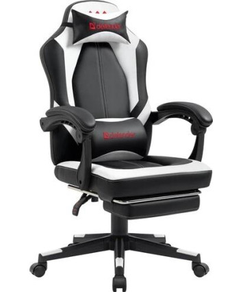 Кресло игровое Defender Apollo, черный/белый