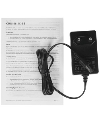 Коммутатор MikroTik CRS106-1C-5S, управляемый