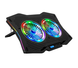 Охлаждающая подставка для ноутбука PANTEON CP-172L RGB Black 9"-18", USB, 2 вентилятора