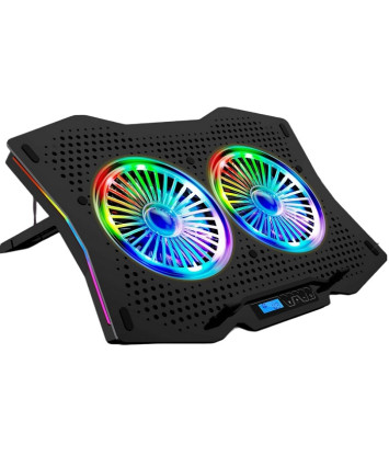 Охлаждающая подставка для ноутбука PANTEON CP-172L RGB Black 9"-18", USB, 2 вентилятора