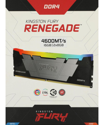 Комплект модулей памяти DDR4 2x8Gb PC4-36800 4600MHz Kingston Fury Renegade RGB ( KF446C19RB2AK2/16)