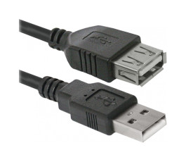 Кабель-удлинитель USB 2.0 AM-AF, Defender USB02-17 5m